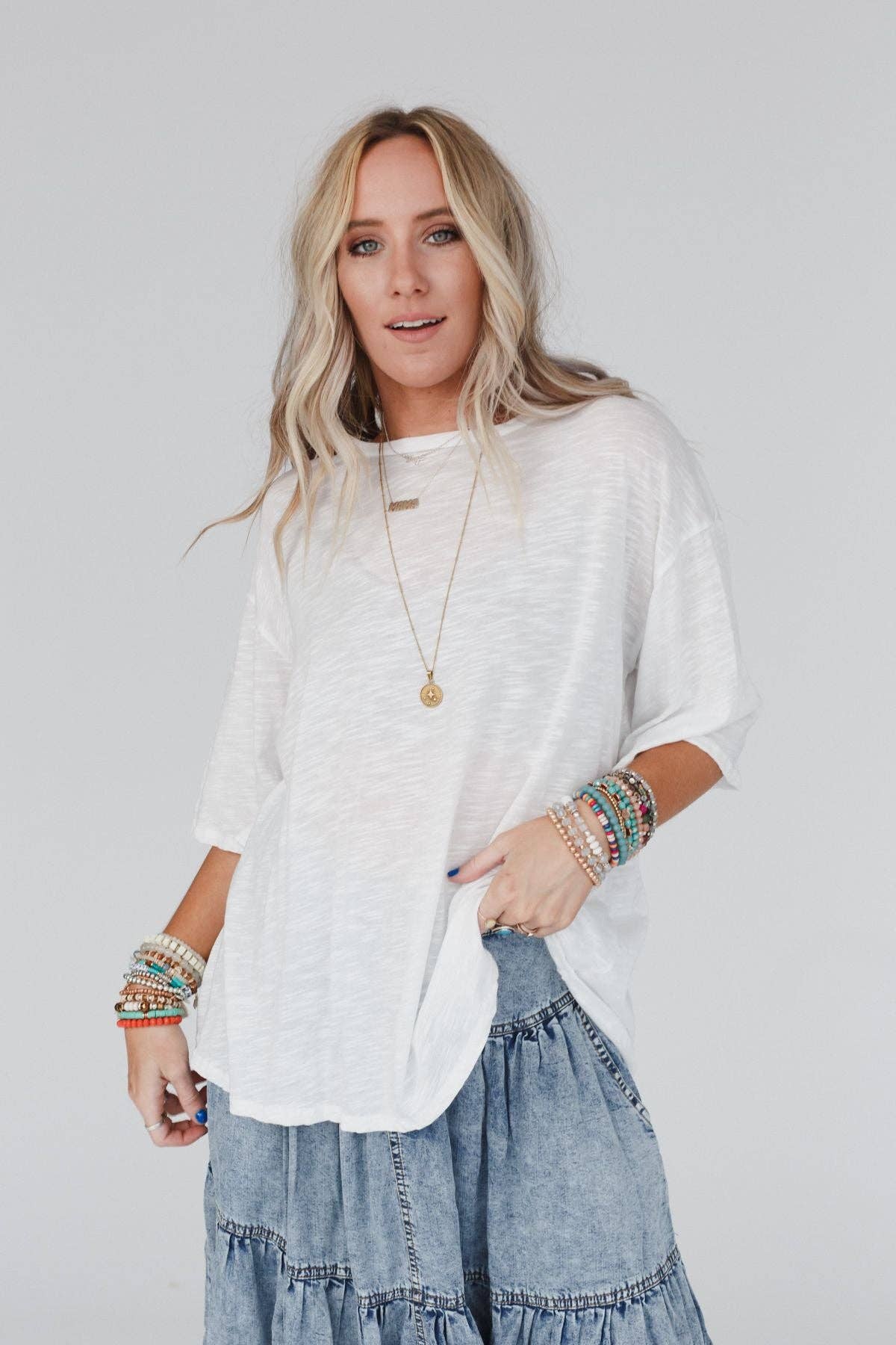Three Bird Nest Your Favorite Slub Tee Shirt - Natural