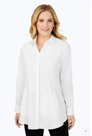 Cici Non-Iron Cotton Tunic w/Pockets I Foxcroft