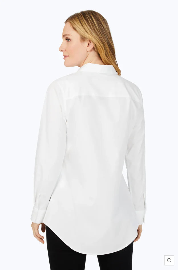 Cici Non-Iron Cotton Tunic w/Pockets I Foxcroft