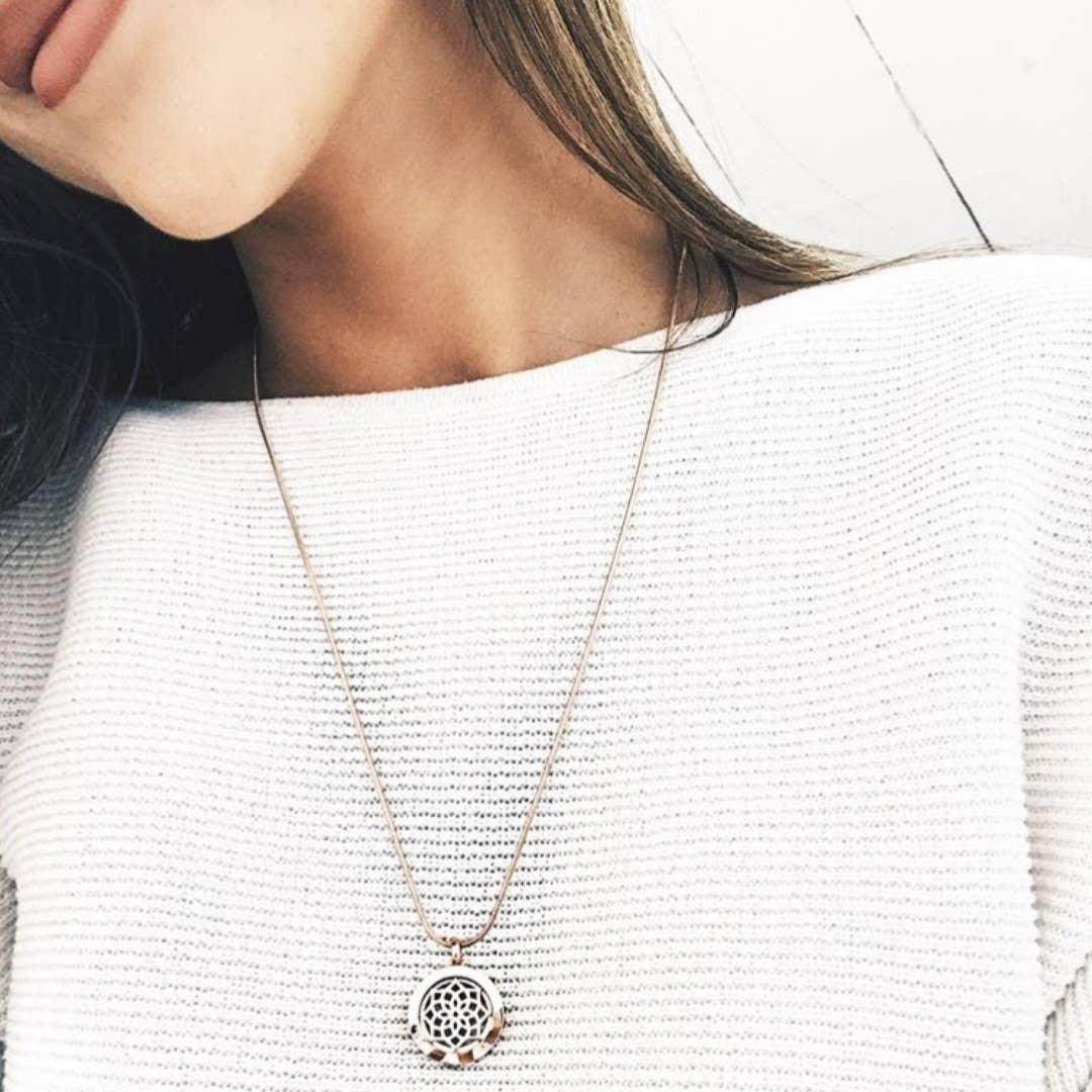Aromatherapy Necklace – Rose Gold Plated