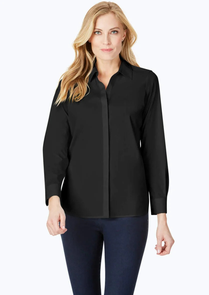 Kylie No Iron Stretch Long Sleeve Shirt I Foxcroft