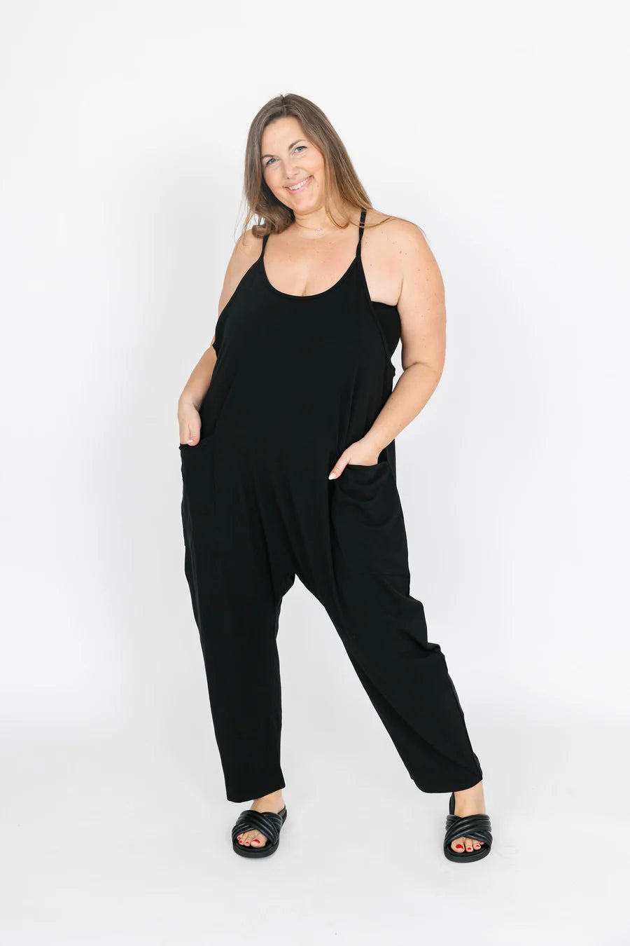 Smash & Tess Abigael Romper in Midnight Black