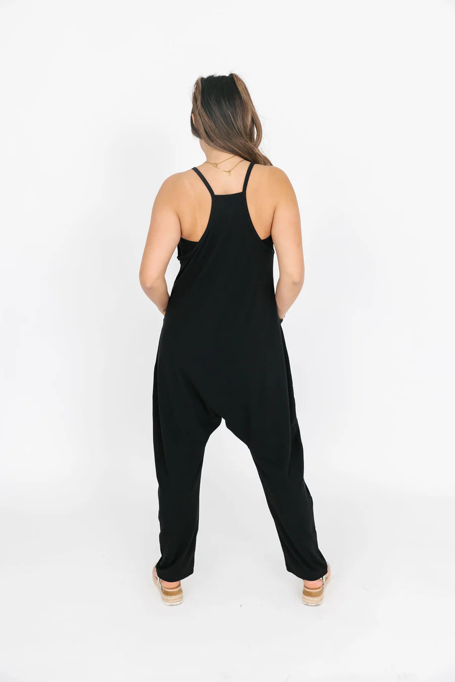 Smash & Tess Abigael Romper in Midnight Black