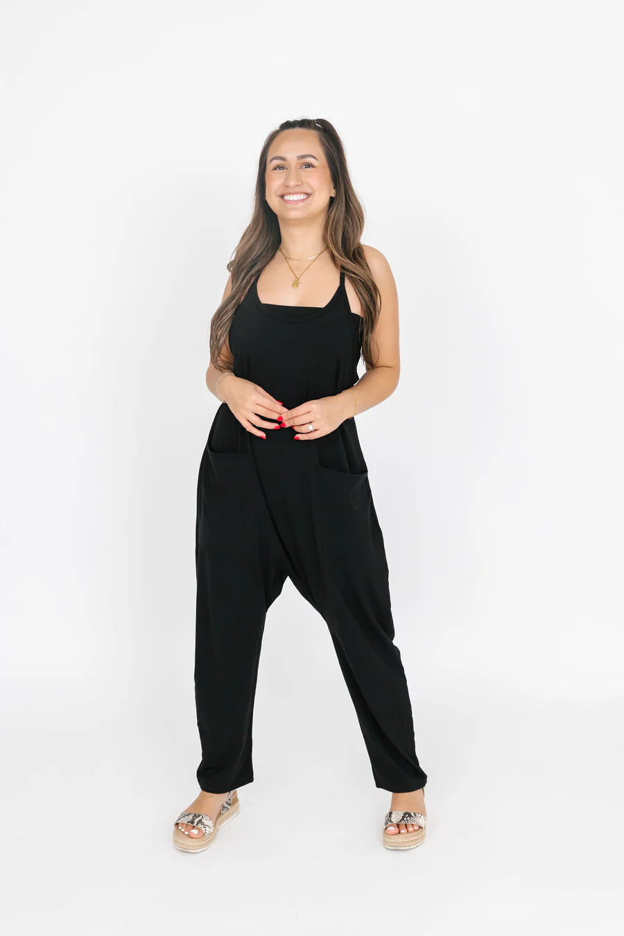 Smash & Tess Abigael Romper in Midnight Black
