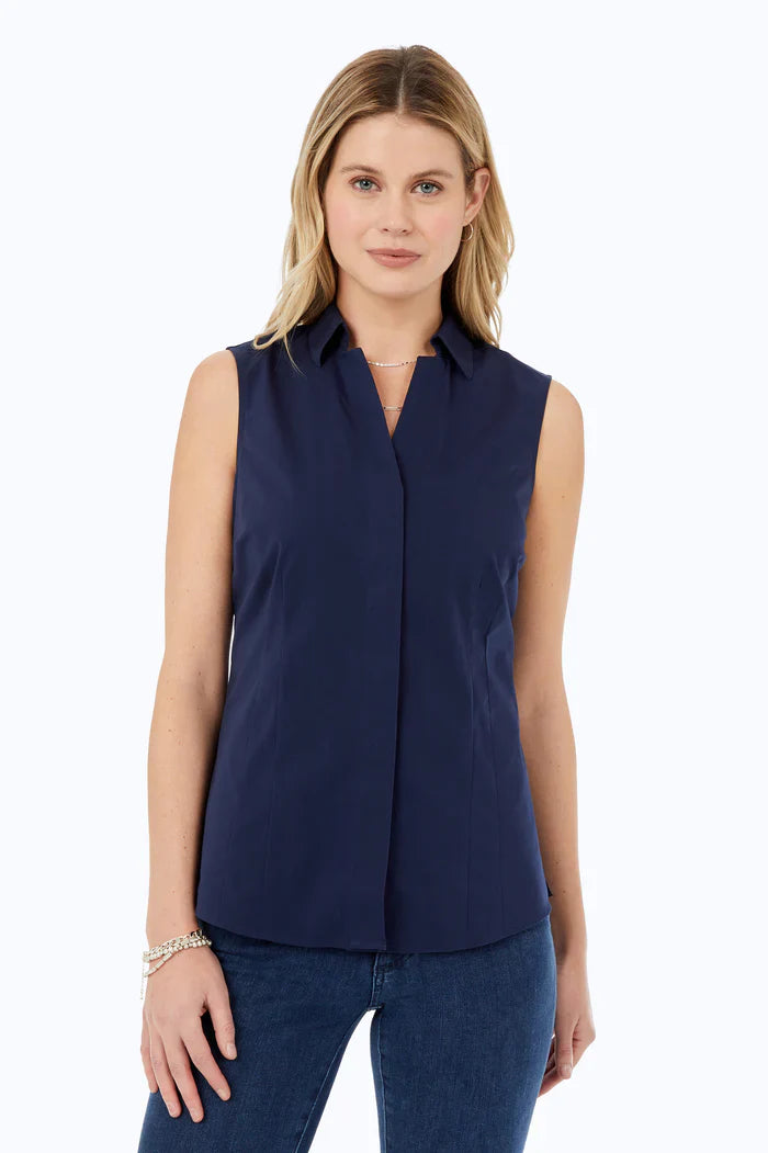 Taylor No Iron Stretch Sleeveless Shirt I Foxcroft