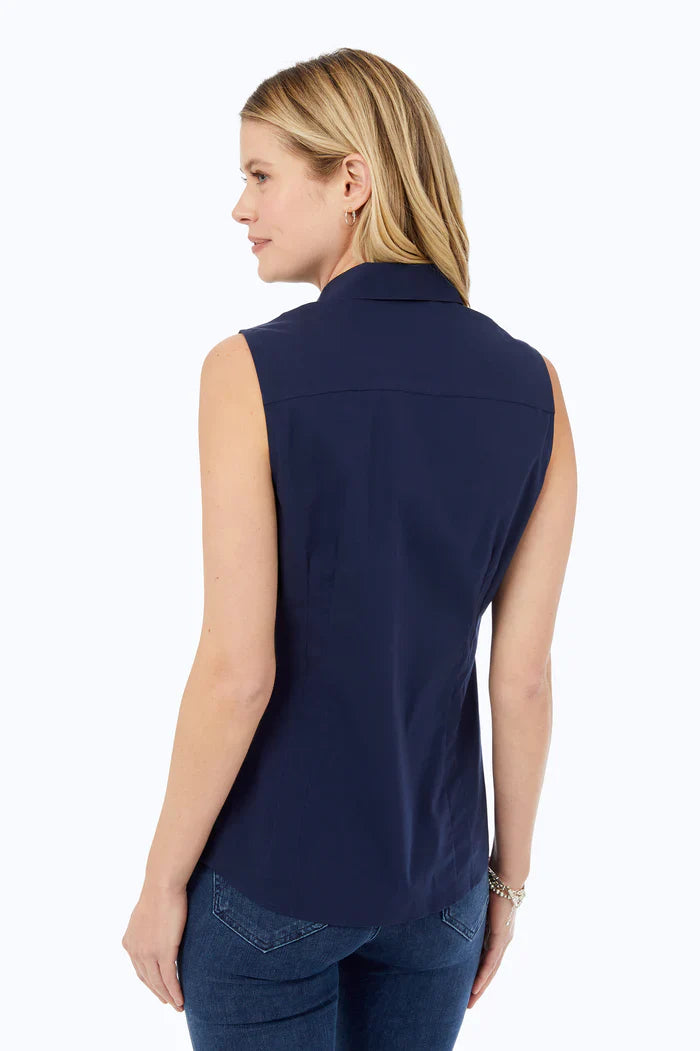 Taylor No Iron Stretch Sleeveless Shirt I Foxcroft