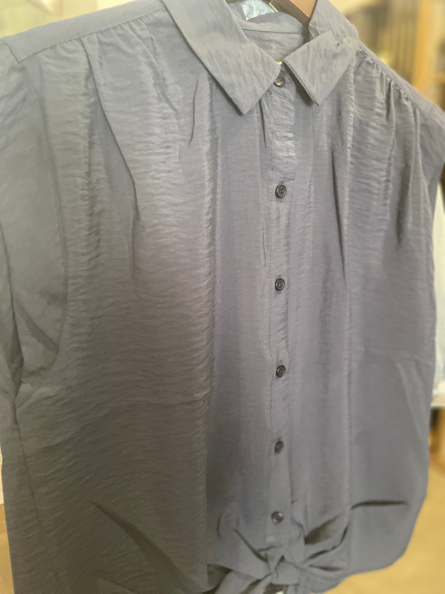 Lola Espeleta Navy Tie Blouse