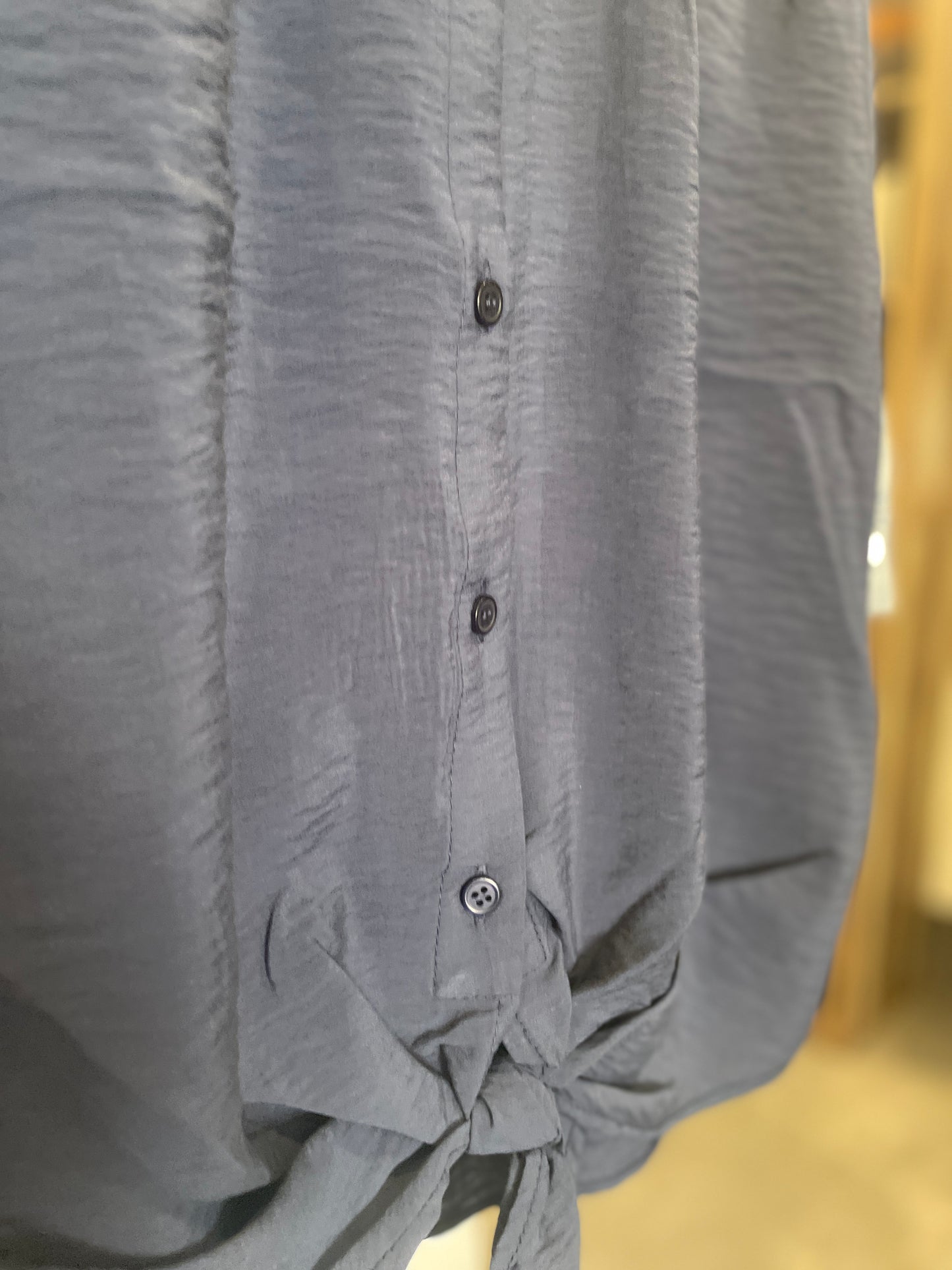 Lola Espeleta Navy Tie Blouse