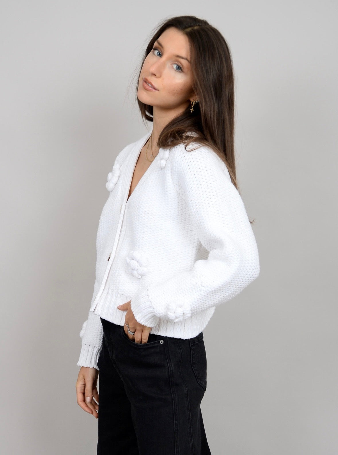 Lysandra Long Sleeve V-neck Cardigan | RD Style