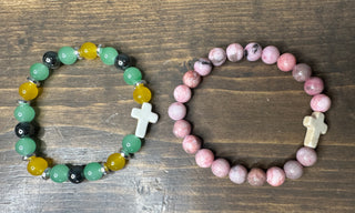Faith Glass Bead Bracelets