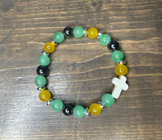 Faith Glass Bead Bracelets