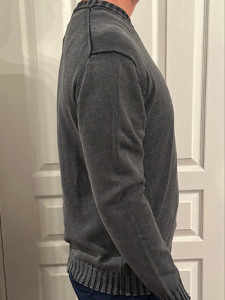 Crew Sweater - Navy Acid I Hedge