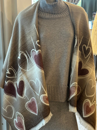 Alias Poncho - Burgundy I Parsley & Sage