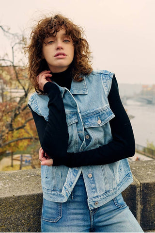 Oversized 80’s Denim Vest I Kancan