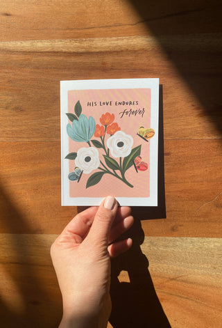 His Love Endures Forever Card: Single Card