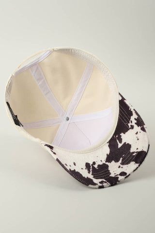 Howdy Darlin' Embroidered Patch Animal Print Trucker Hat: BROWN / ONE SIZE