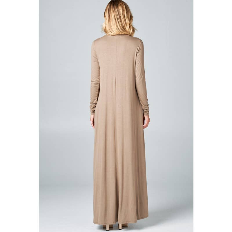 Jersey Classic Shift Maxi Dress