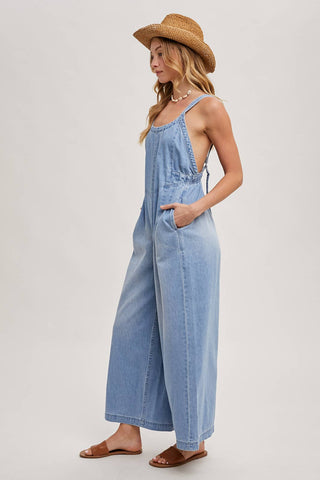 The Downtown Denim Wide-Leg Jumpsuit