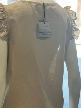 Sand Cotton Blouse I Angela Mara