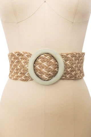 Bohemian Wide Natural Jute Waist Belt