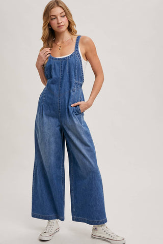 Denim Overall Jumpsuit | Medium Wash
