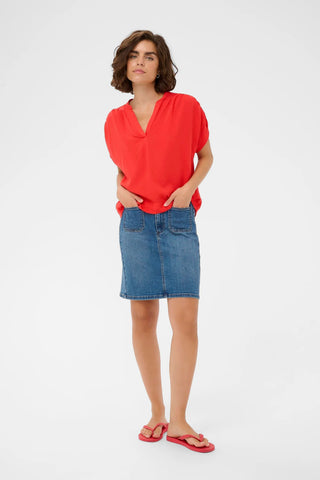 KAgina Blouse - Poppy Red