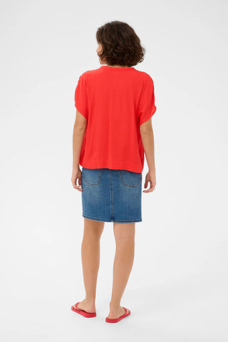 KAgina Blouse - Poppy Red