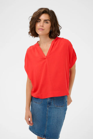 KAgina Blouse - Poppy Red