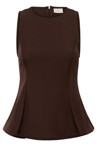KAlima Peplum Top | Coffee Bean