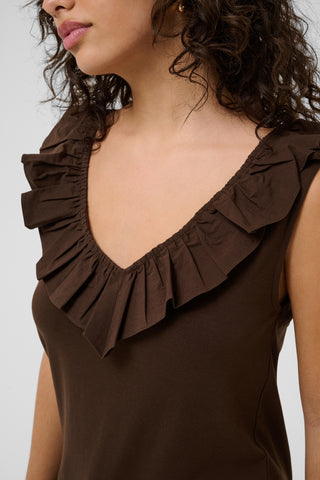 KAdidde Flounce Top | Coffee Bean
