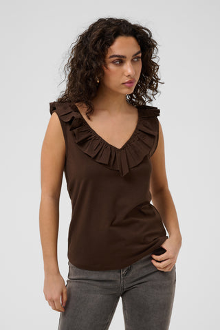 KAdidde Flounce Top | Coffee Bean
