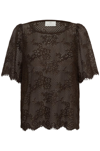 KAcornelia Lace Blouse - Coffee Bean