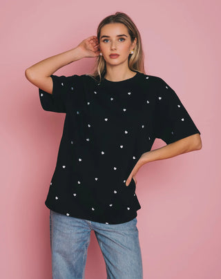 All Over Tiny Heart Boxy Tee