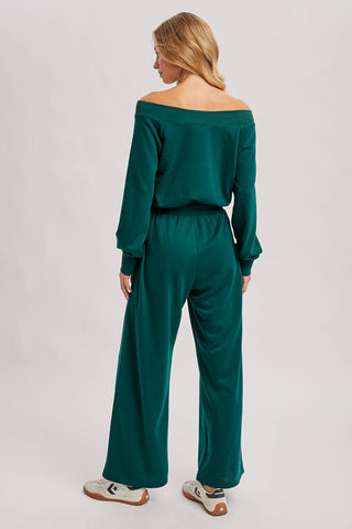 The Studio Knit Jumpsuit - Hunter Green
