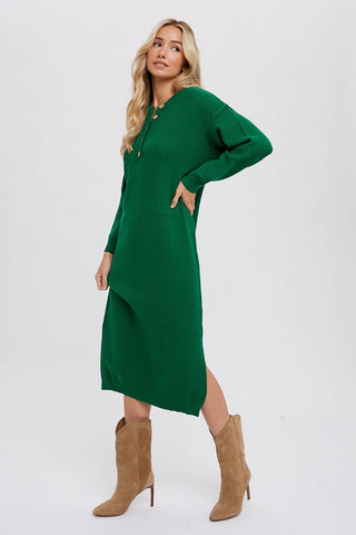 Easy Days Waffle Knit Midi Dress