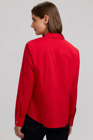 June No Iron Long Sleeve Blouse - Simply Red