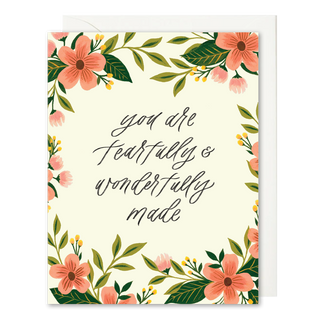 Fearfully Made Card – Romantic Floral Art: Single Card