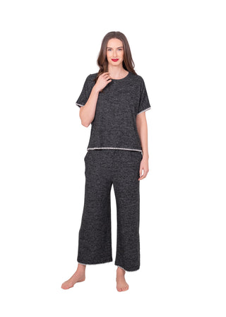 Brushed Blanket Stitch Lounge Tee I LatteLove