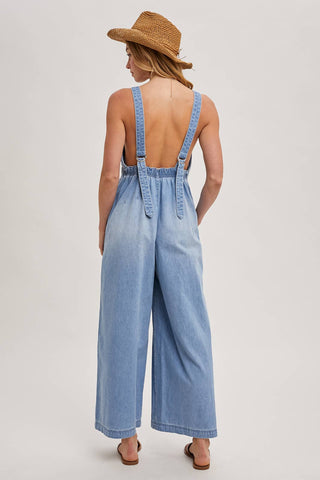 The Downtown Denim Wide-Leg Jumpsuit