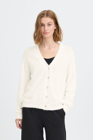 IHBrula Fuzzy Cardigan | Cloud Dancer