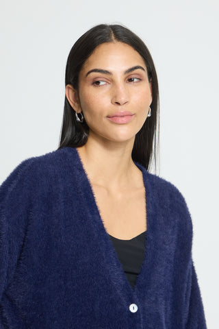 IHBrula Fuzzy Cardigan | Maritime Blue