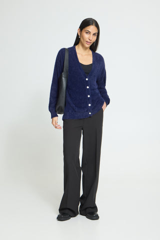 IHBrula Fuzzy Cardigan | Maritime Blue