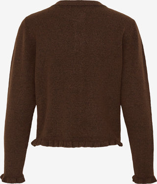 BYofira Frill Cardigan - Potting Soil Melange