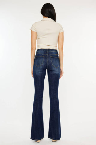 MID RISE FLARE JEANS-KC6102LOH