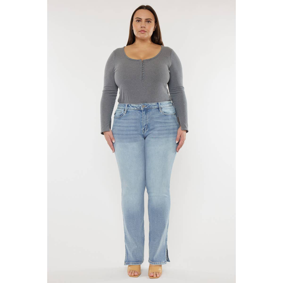 Doreen Mid Rise Y2K Bootcut Kancan Jeans | SZ 16W-22W