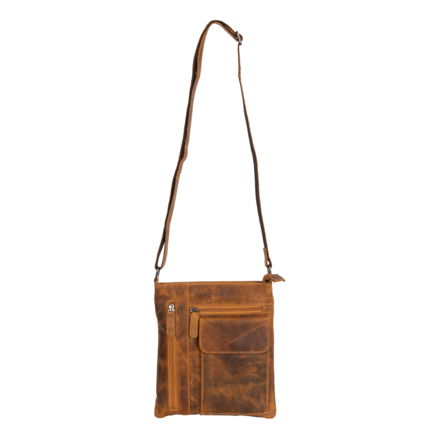 Greenwood Leather Crossbody Bag - Brown