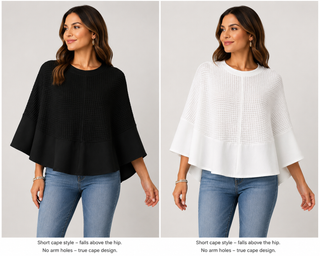 The Mini Ava Waffle Textured Cape