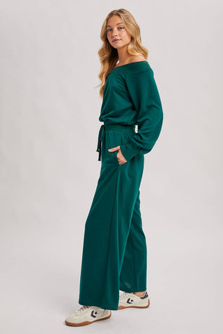 The Studio Knit Jumpsuit - Hunter Green