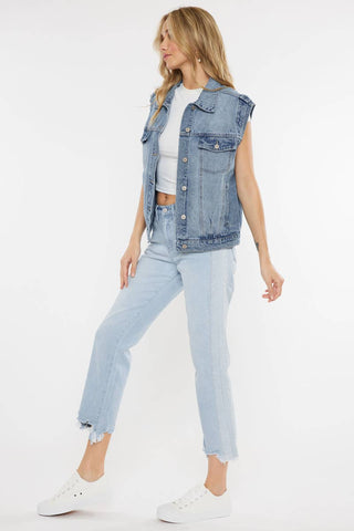 Oversized 80’s Denim Vest I Kancan
