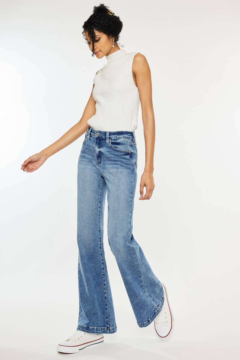 Kancan Avonlea High Rise Wide Leg Flare Jean